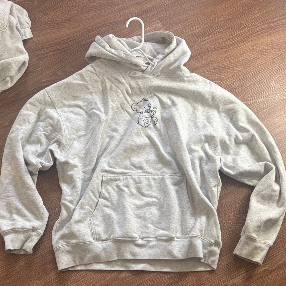 Gray John Galt Bear Hoodie